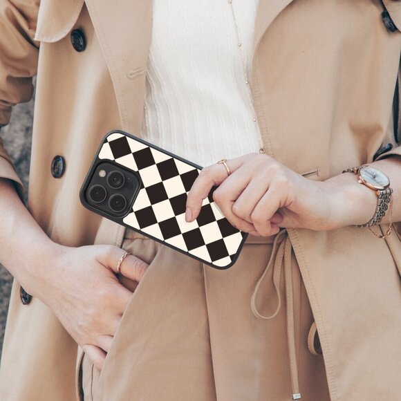 Checkered Phone Case iPhone 15 Case iPhone 14 iPhone 13 Galaxy S24, S23, S21 - Picture 2 of 4
